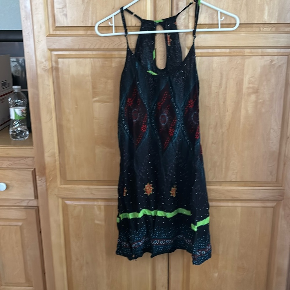 Red peacock eye design halter dress. Simply gorgeous